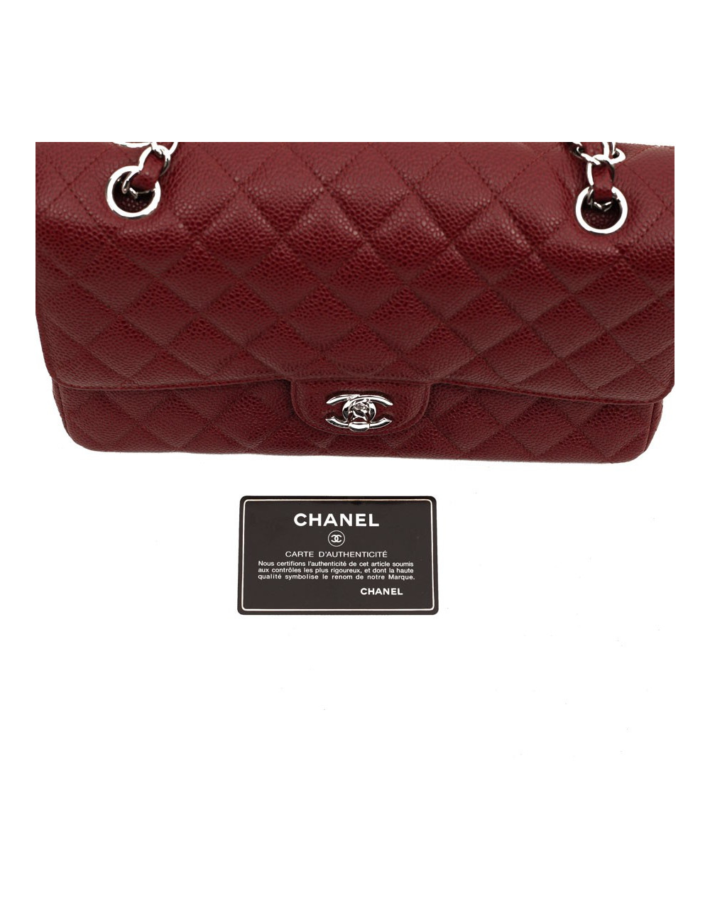 Timeless CHANEL cuir caviar bordeaux