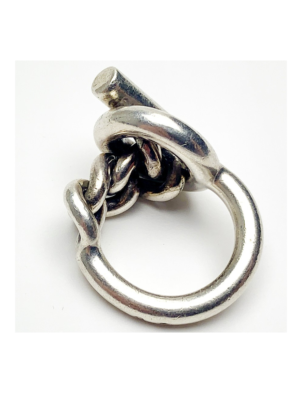 Bague Croisette HERMES  T. Argent 