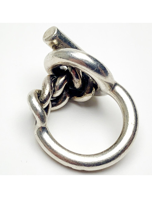 Bague Croisette HERMES  T. Argent 