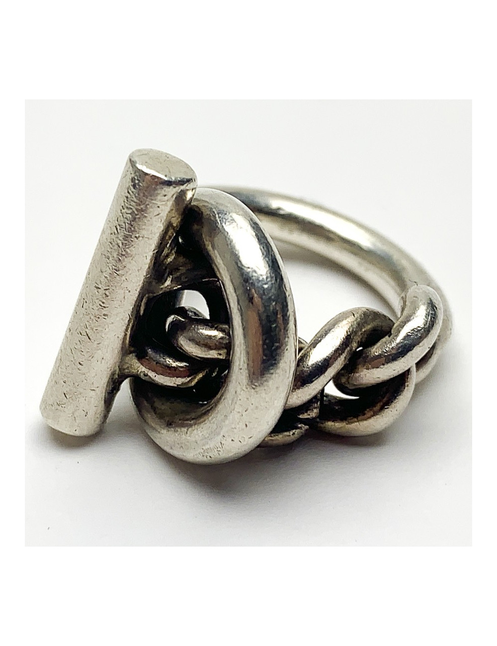 Bague Croisette HERMES  T. Argent 