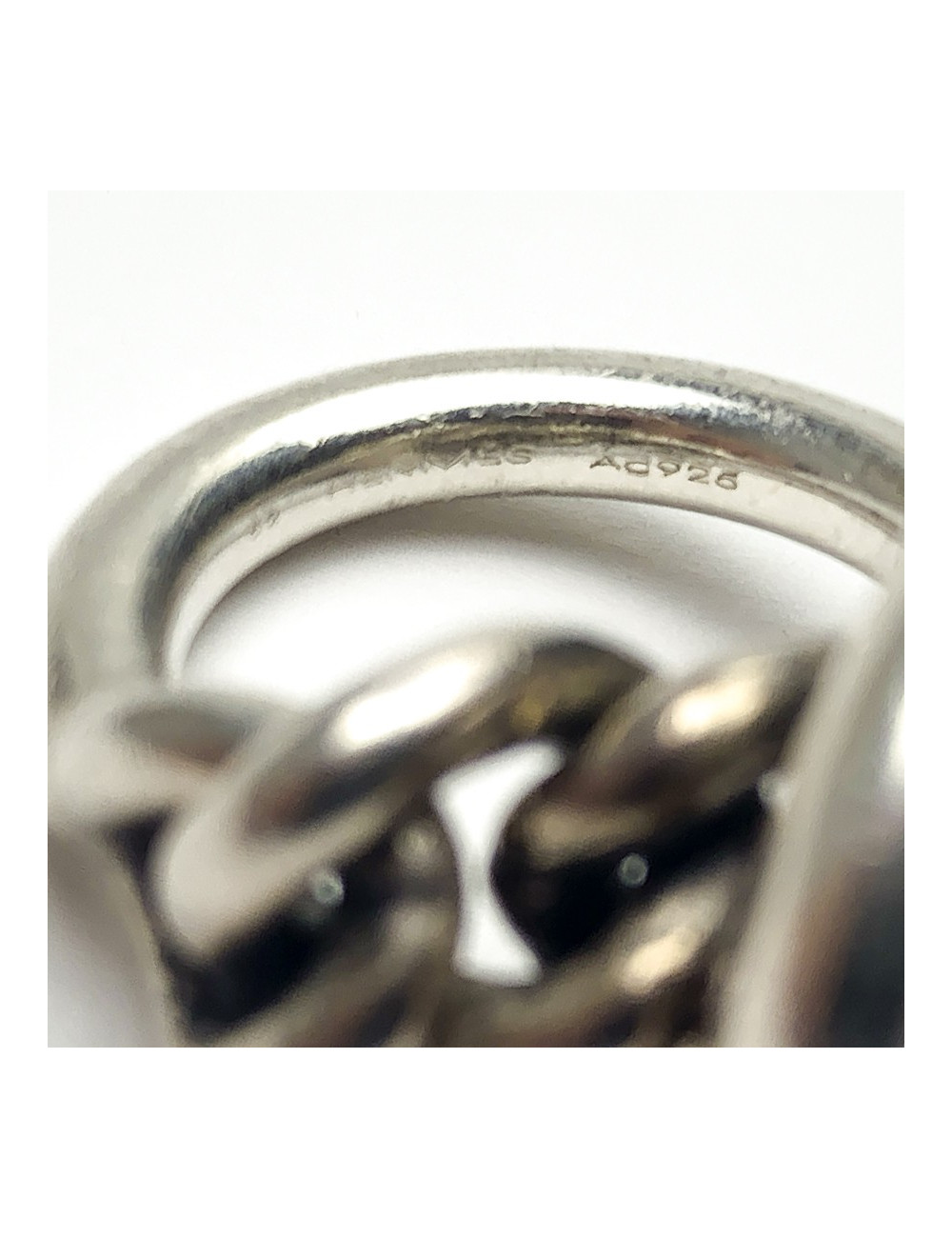 Bague Croisette HERMES  T. Argent 