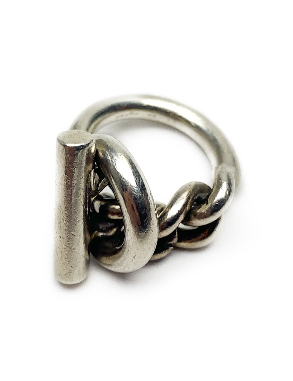 Bague Croisette HERMES  T. Argent 