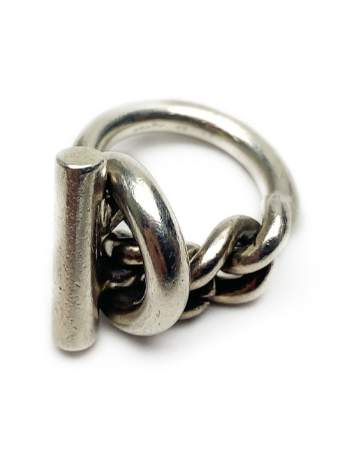 Bague Croisette HERMES  T. Argent 