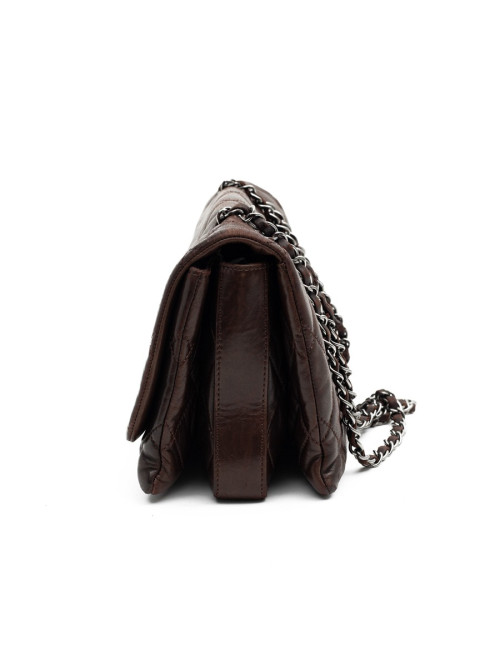 CHANEL sac cuir d'agneaju marron