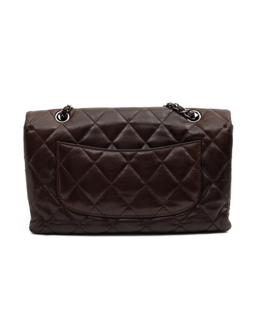 CHANEL sac cuir d'agneaju marron