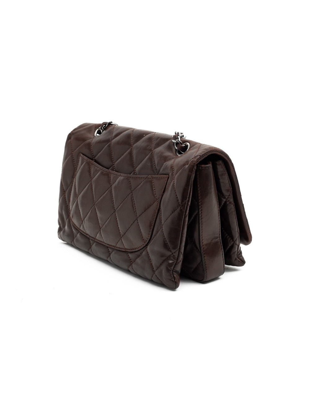 CHANEL sac cuir d'agneaju marron