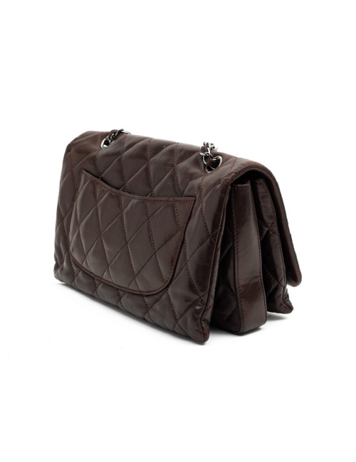 CHANEL sac cuir d'agneaju marron