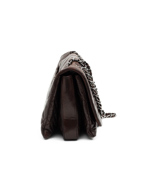 CHANEL sac cuir d'agneaju marron