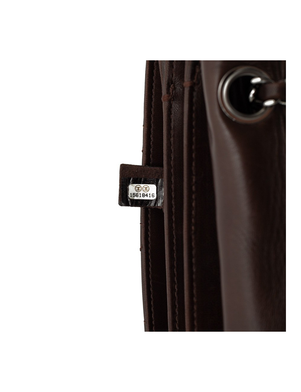 CHANEL sac cuir d'agneaju marron