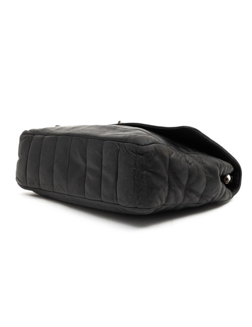 CHANEL sac en cuir souple noir