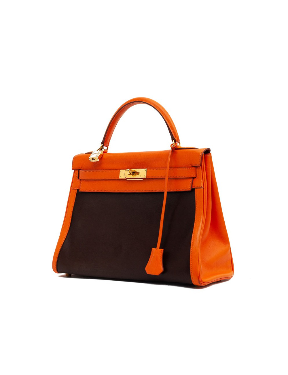 Kelly 32 HERMES toile amazonia et swift orange