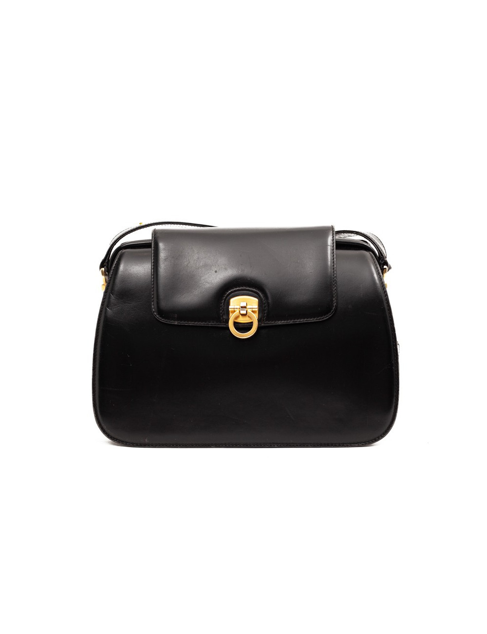 Sac GUCCI cuir noir vintage
