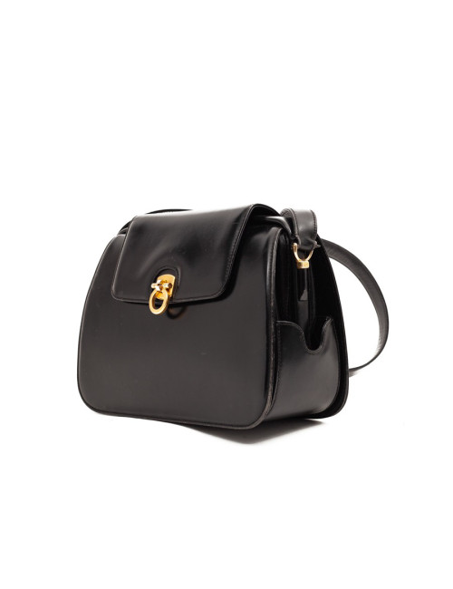 Sac GUCCI cuir noir vintage