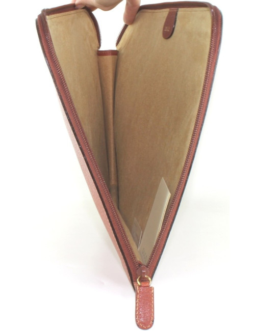 Sacoche GUCCI en cuir grainé marron