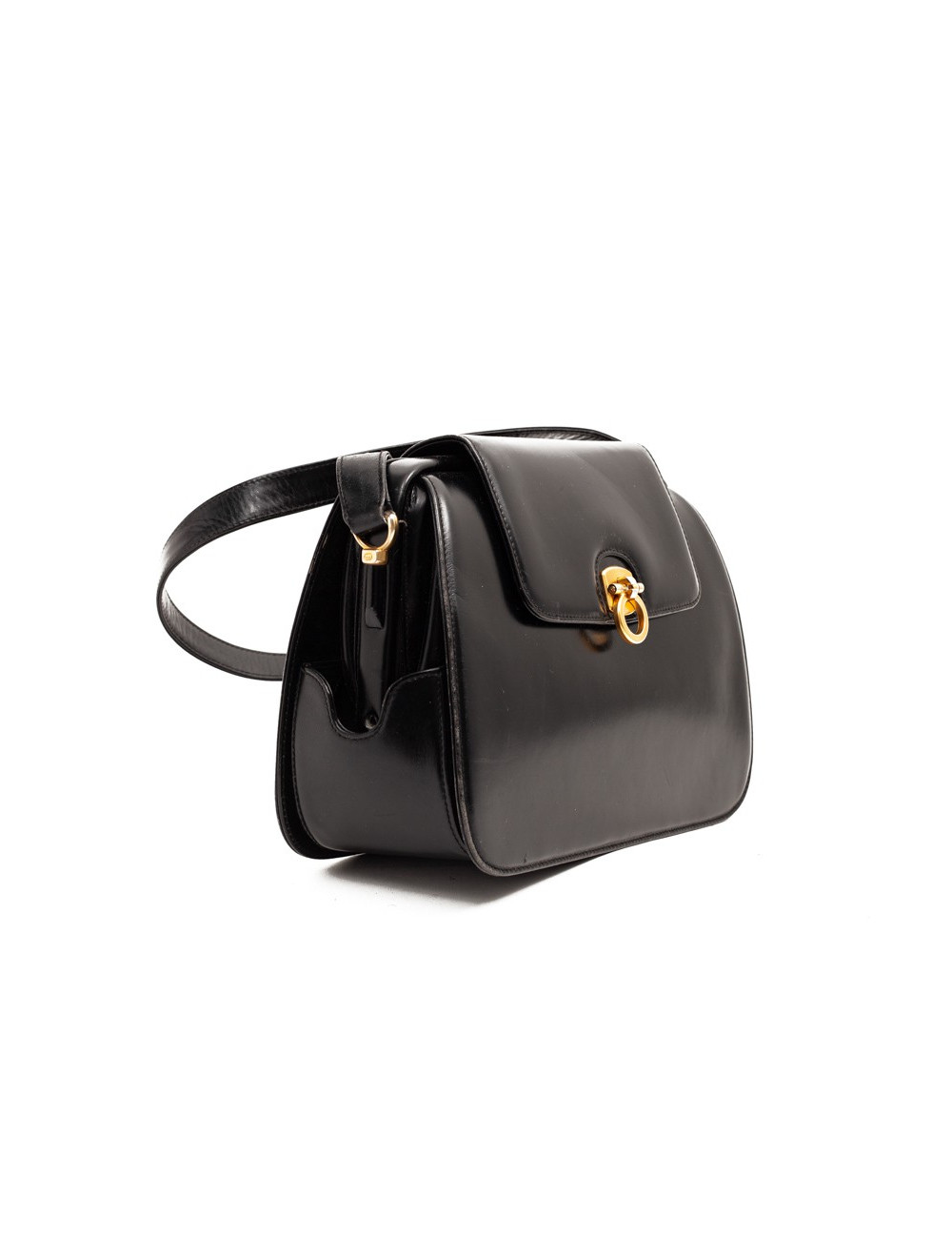 Sac GUCCI cuir noir vintage