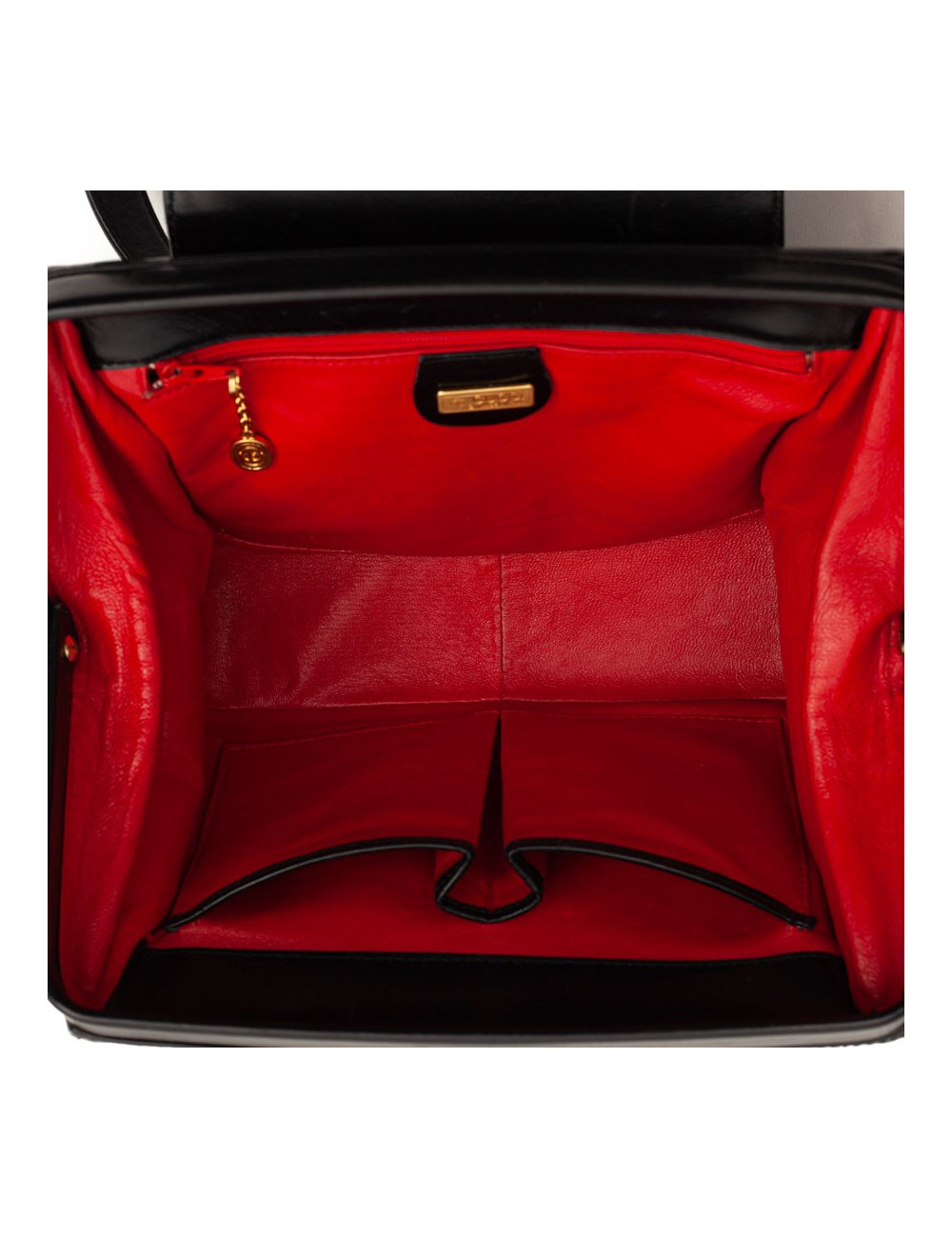 Sac GUCCI cuir noir vintage