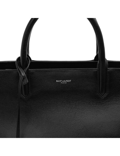 YSL sac à franges cuir lisse noir