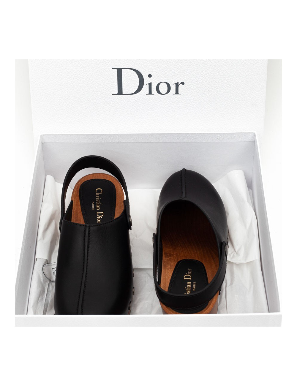 Sabots Diorquake DIOR T41 cuir noir