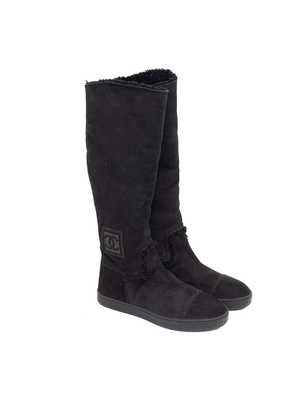 Bottes CHANEL T37.5 noires
