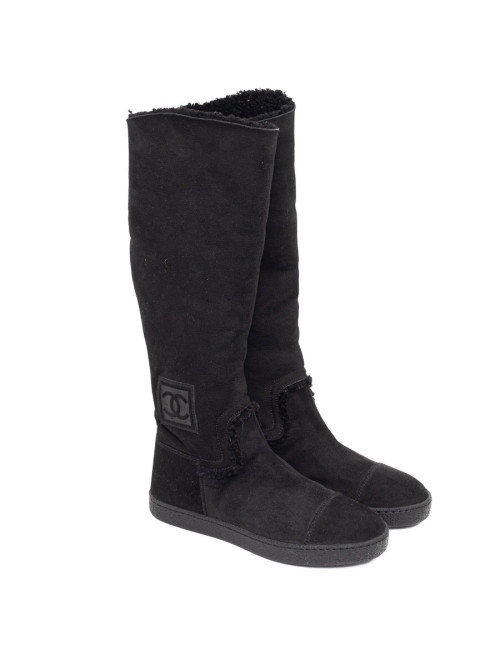 Bottes CHANEL T37.5 noires
