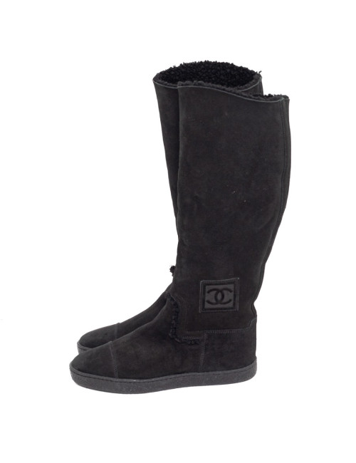 Bottes CHANEL T37.5 noires