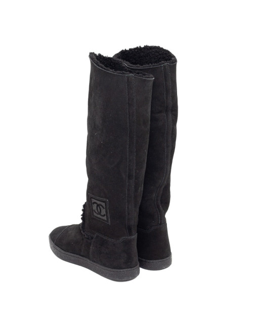 Bottes CHANEL T37.5 noires