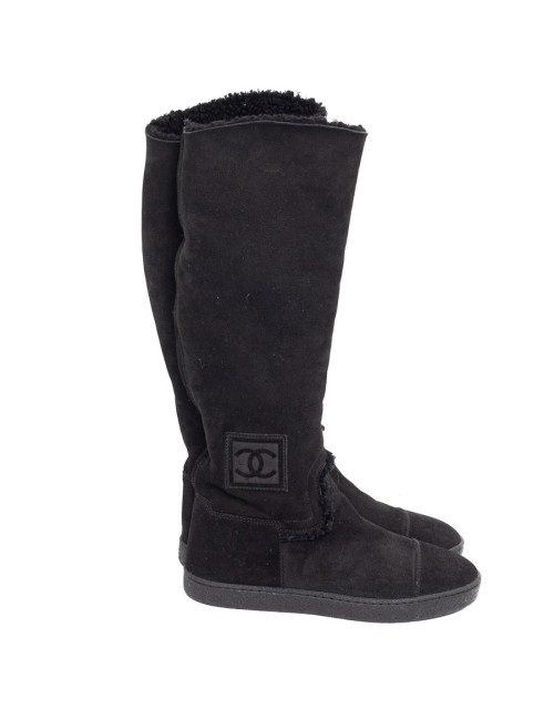 Bottes CHANEL T37.5 noires