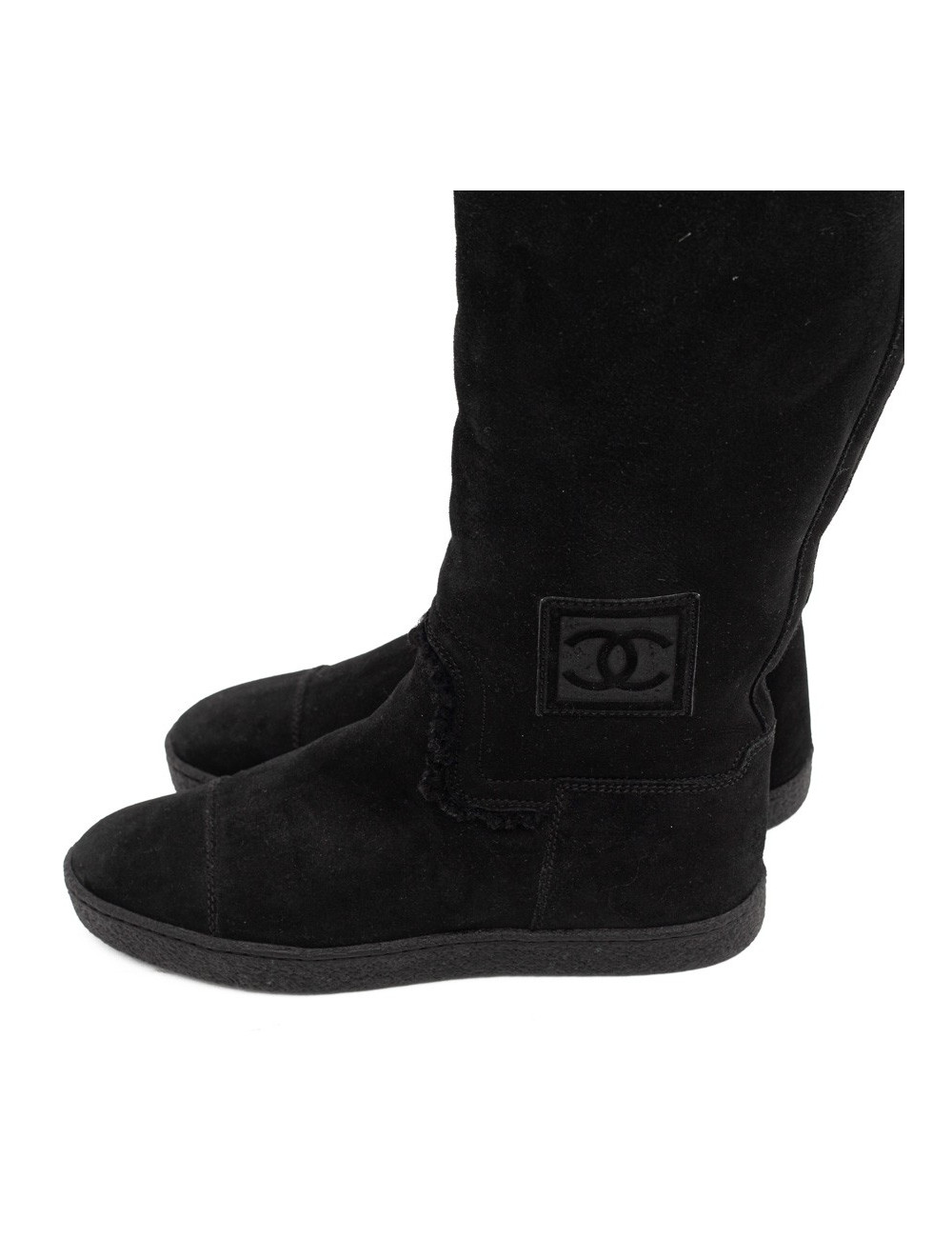 Bottes CHANEL T37.5 noires