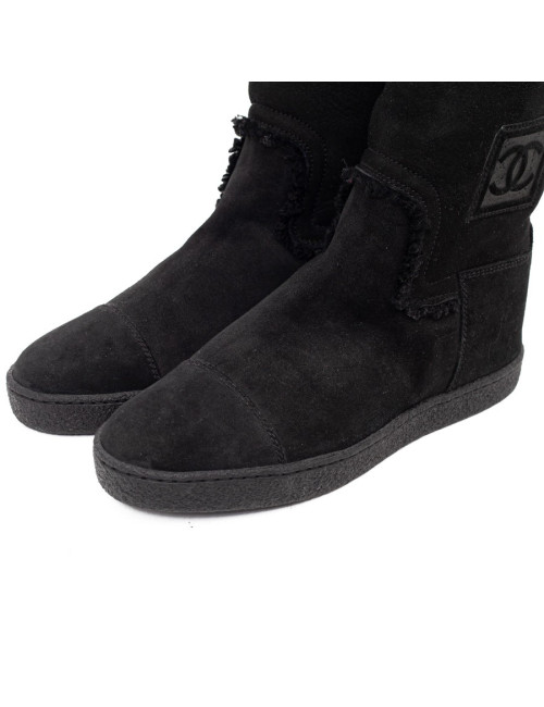 Bottes CHANEL T37.5 noires