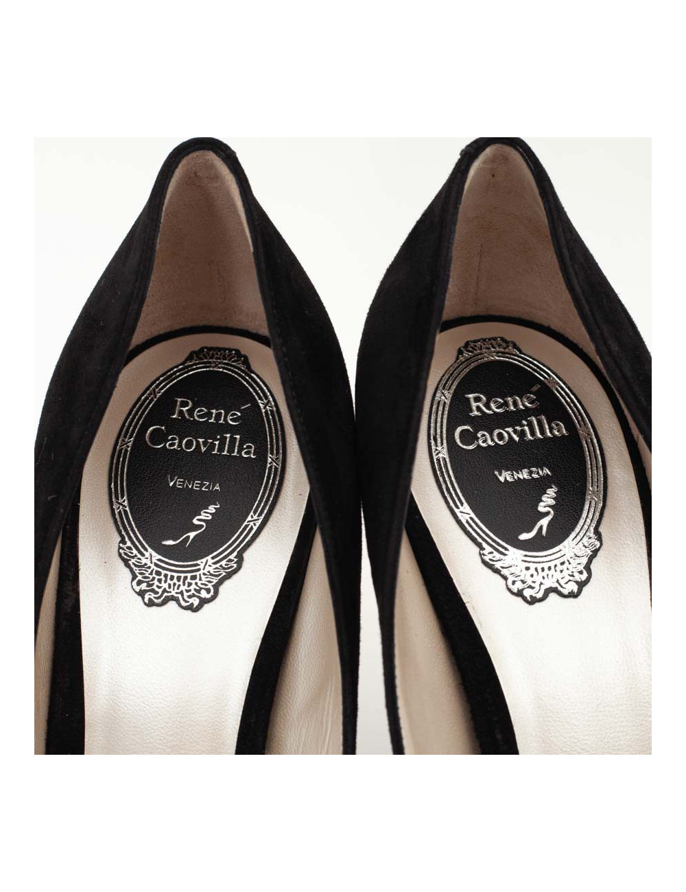 Escarpins RENE CAOVILLA T 40 daim et strass