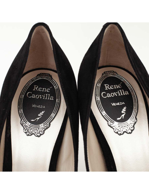 Escarpins RENE CAOVILLA T 40 daim et strass