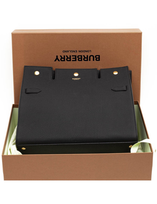 Sac Title BERBERRY TM cuir noir