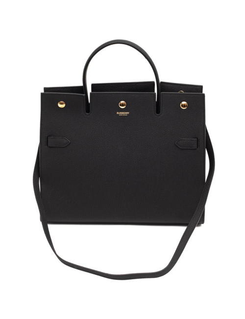 Sac Title BERBERRY TM cuir noir
