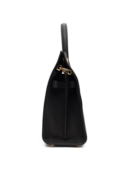 Sac Title BERBERRY TM cuir noir