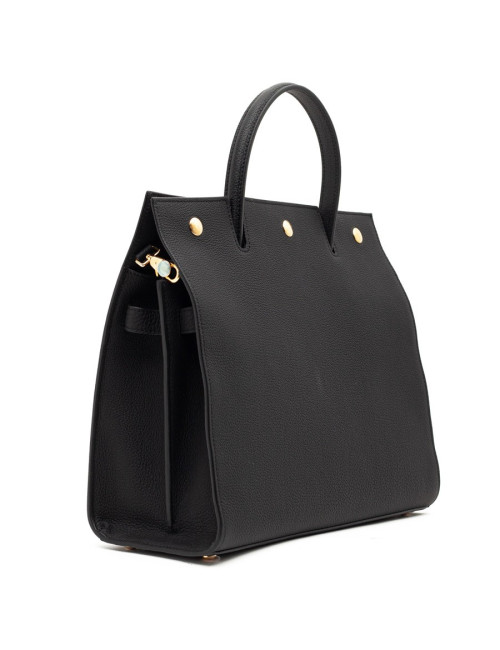 Sac Title BERBERRY TM cuir noir