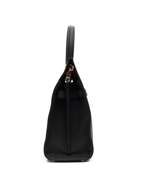 Sac Title BERBERRY TM cuir noir