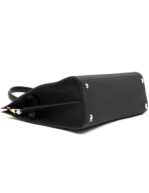 Sac Title BURBERRY TM cuir grainé noir