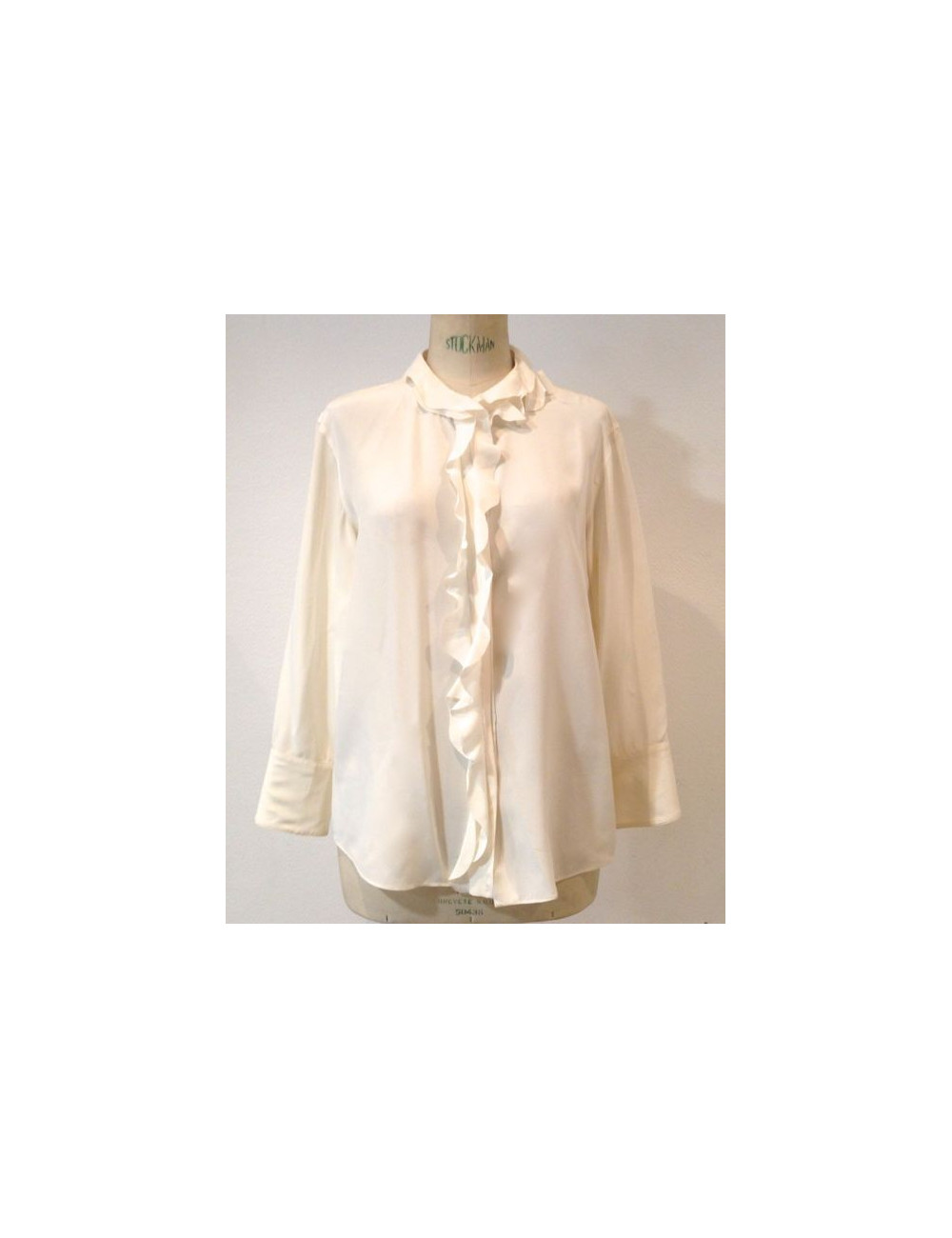 Chemisier CHANEL en soie écru T 