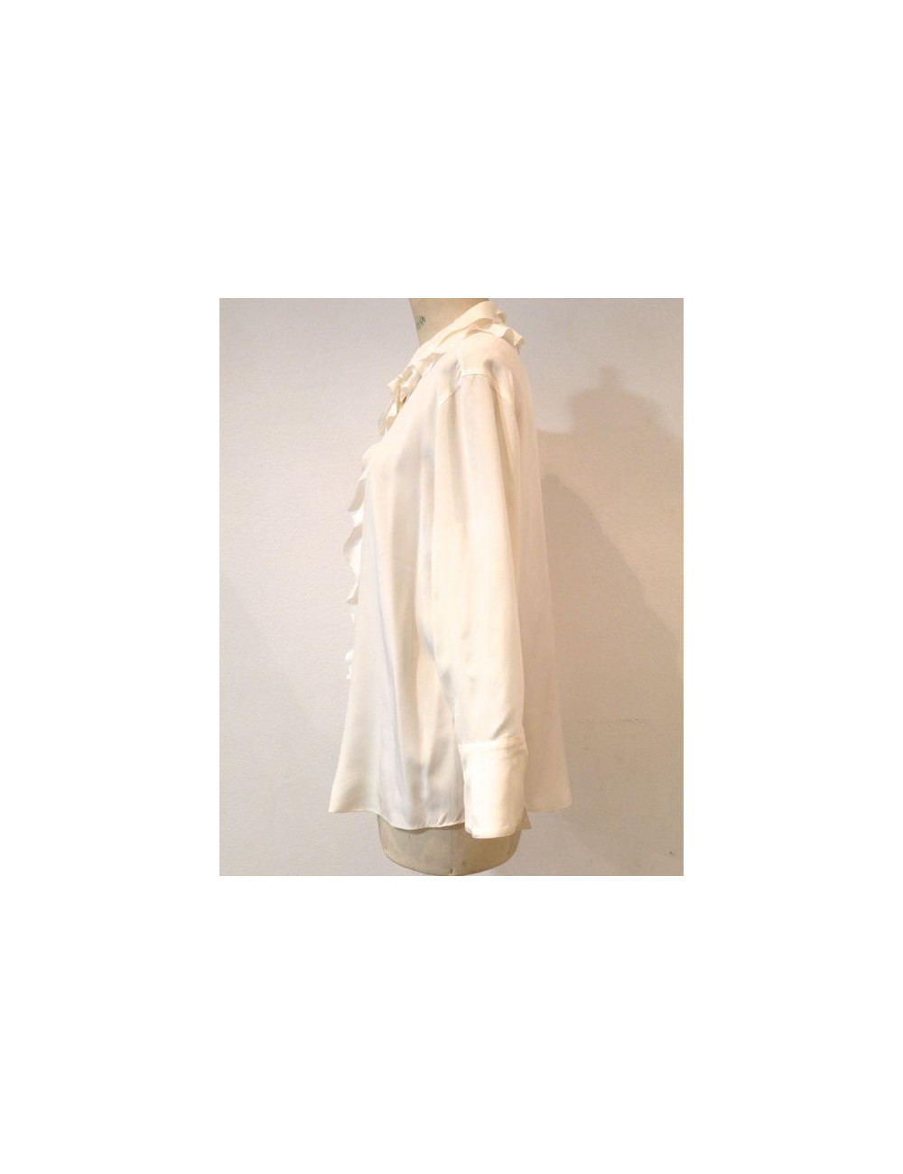 Chemisier CHANEL en soie écru T 