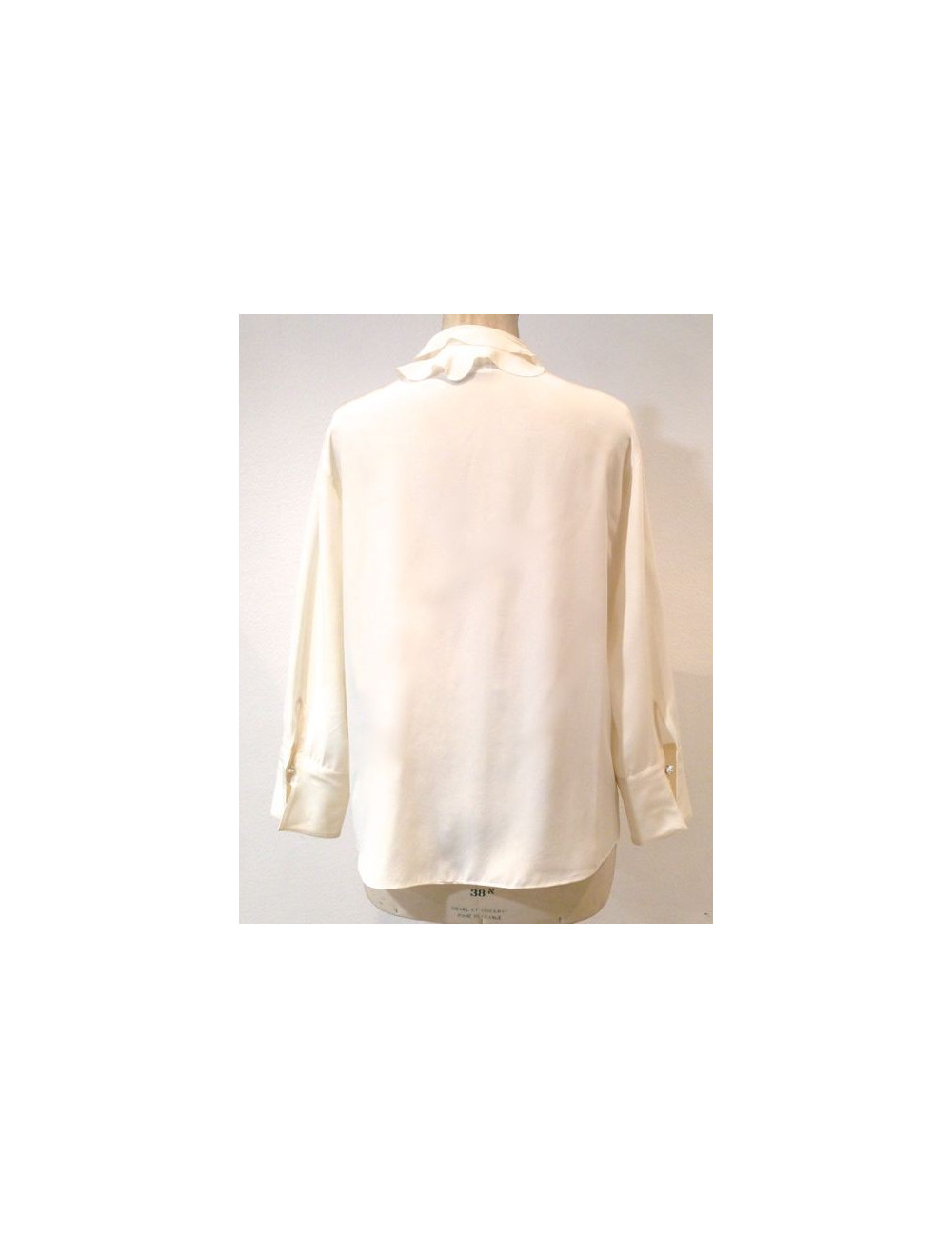 Chemisier CHANEL en soie écru T 