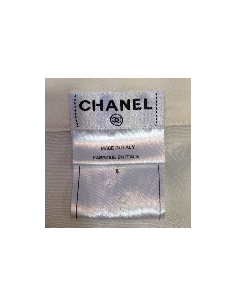 Chemisier CHANEL en soie écru T 44