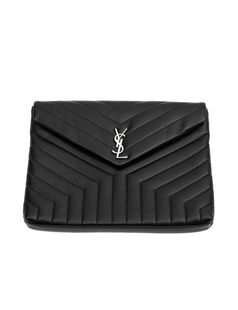 Pochette Loulou YSL cuir noir