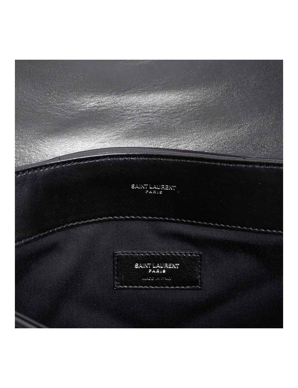 Pochette Loulou YSL cuir noir