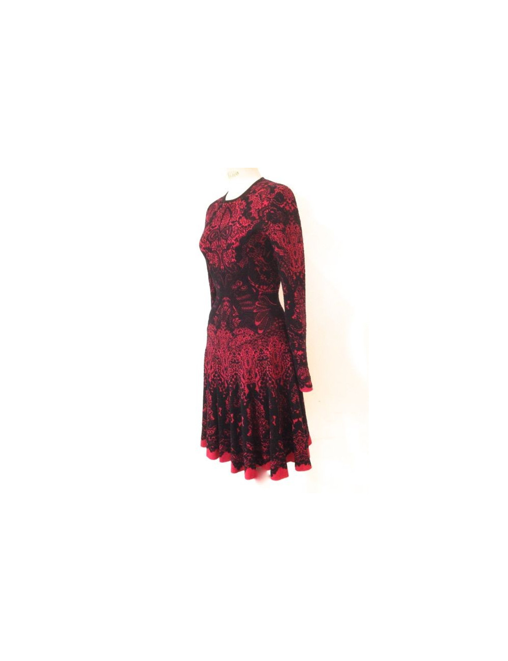 Robe ALEXANDER MCQUEEN rouge et noire T 
