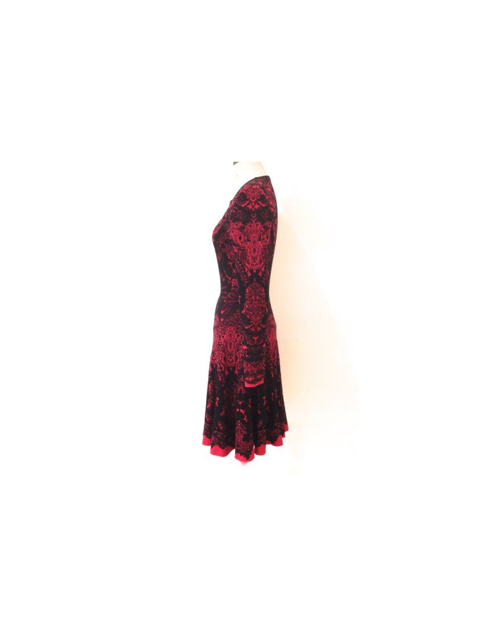 Robe ALEXANDER MCQUEEN rouge et noire T 