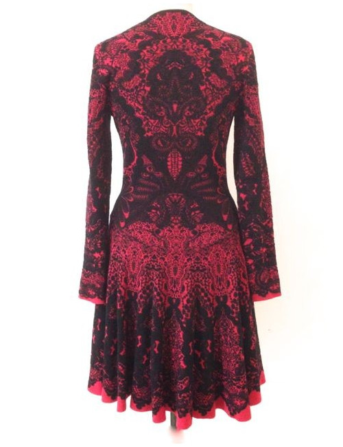 Robe ALEXANDER MCQUEEN rouge et noire T 