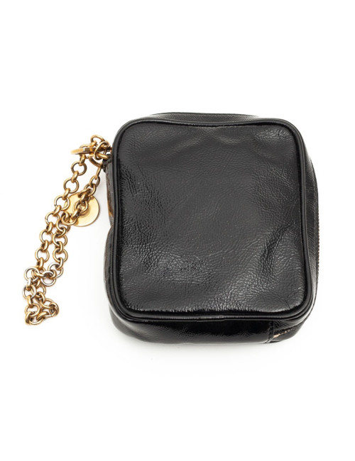 YSL Mini pochette SAINT LAURENT cuir verni noir