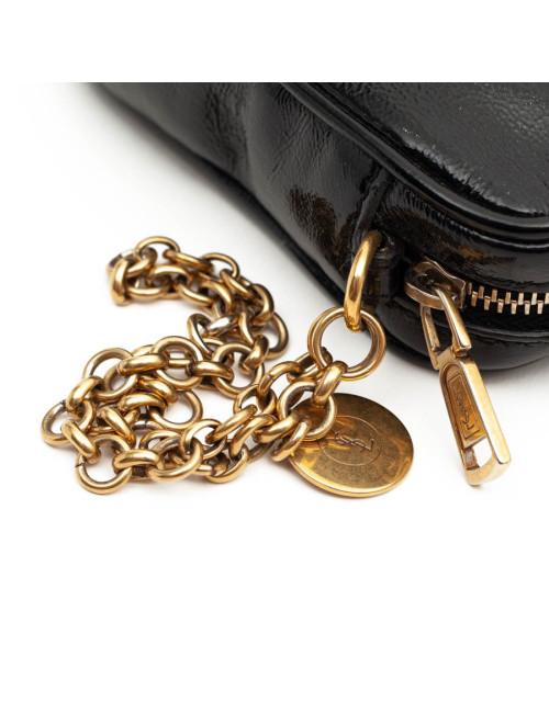 YSL Mini sac SAINT LAURENT cuir verni noir