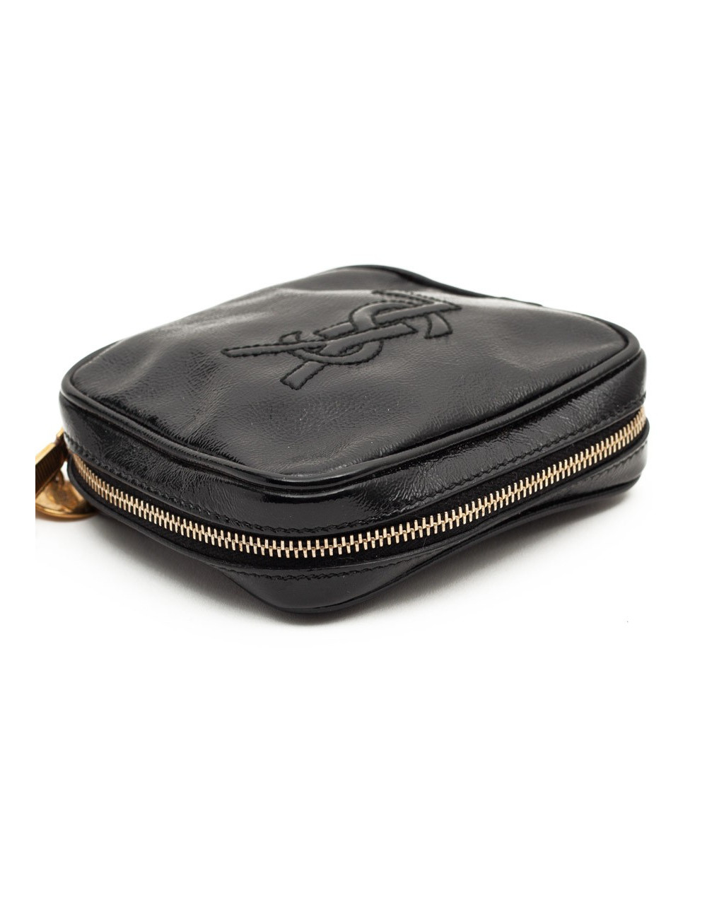 YSL Mini pochette SAINT LAURENT cuir verni noir