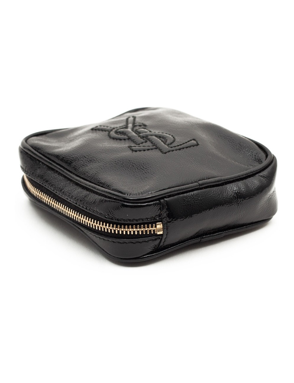 YSL Mini pochette SAINT LAURENT cuir verni noir
